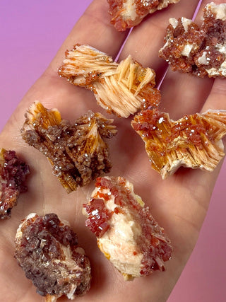 VANADINITE ON BARITE - SMALL Raw Crystal The Crystal Avenues
