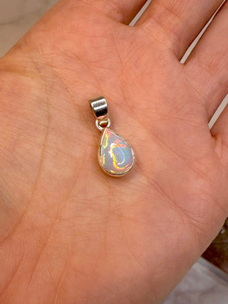 WHITE ETHIOPIAN OPAL SILVER PENDANT (NO. 4) The Crystal Avenues