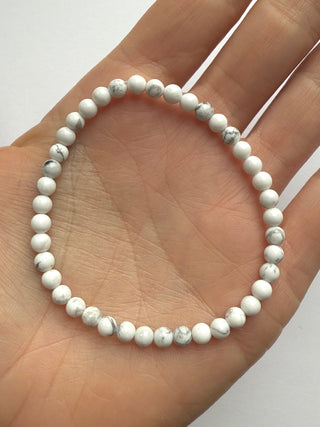 WHITE HOWLITE BRACELET (4MM) Bracelet The Crystal Avenues