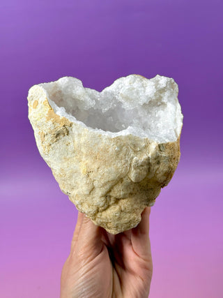 WHITE QUARTZ HALF GEODE (1) The Crystal Avenues