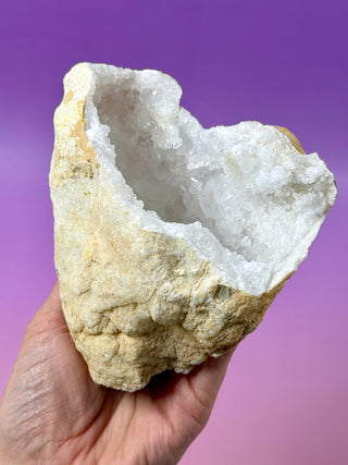 WHITE QUARTZ HALF GEODE (1) The Crystal Avenues