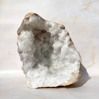WHITE QUARTZ HALF GEODE XL - 7.6KG (1) The Crystal Avenues