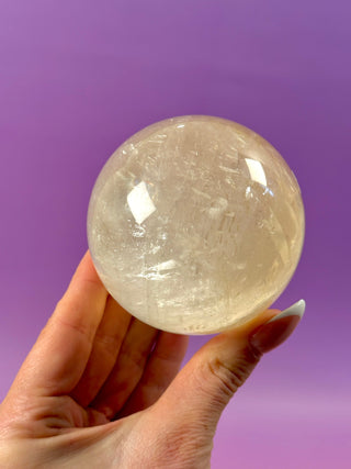 YELLOW OPTICAL CALCITE SPHERE (3) sphere The Crystal Avenues