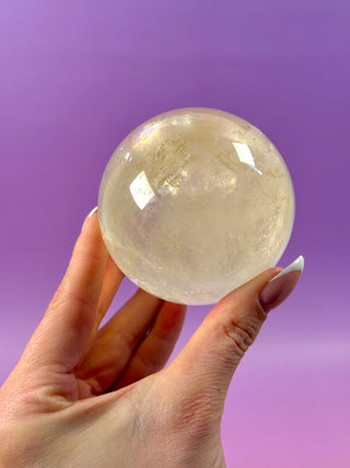 YELLOW OPTICAL CALCITE SPHERE (3) sphere The Crystal Avenues