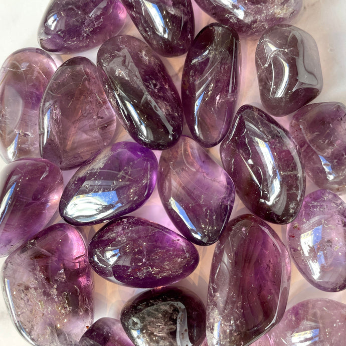 AFRICAN AMETHYST TUMBLE STONE Tumble stone The Crystal Avenues 