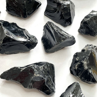 BLACK OBSIDIAN RAW tumble stone The Crystal Avenues