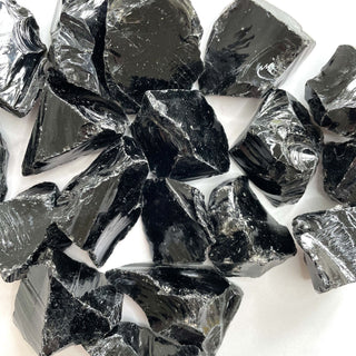 BLACK OBSIDIAN RAW tumble stone The Crystal Avenues