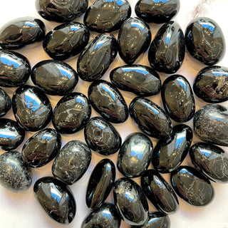 BLACK TOURMALINE TUMBLE STONE tumble stone The Crystal Avenues