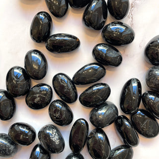 BLACK TOURMALINE TUMBLE STONE tumble stone The Crystal Avenues