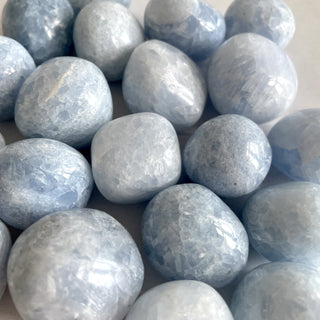 BLUE CALCITE TUMBLE STONES The Crystal Avenues