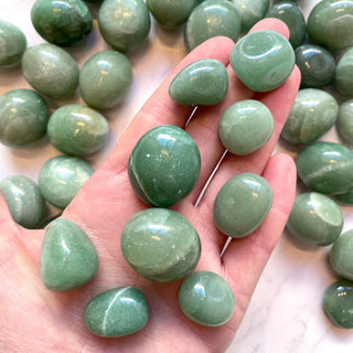 GREEN AVENTURINE TUMBLE STONE tumble stone The Crystal Avenues
