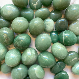 GREEN AVENTURINE TUMBLE STONE tumble stone The Crystal Avenues