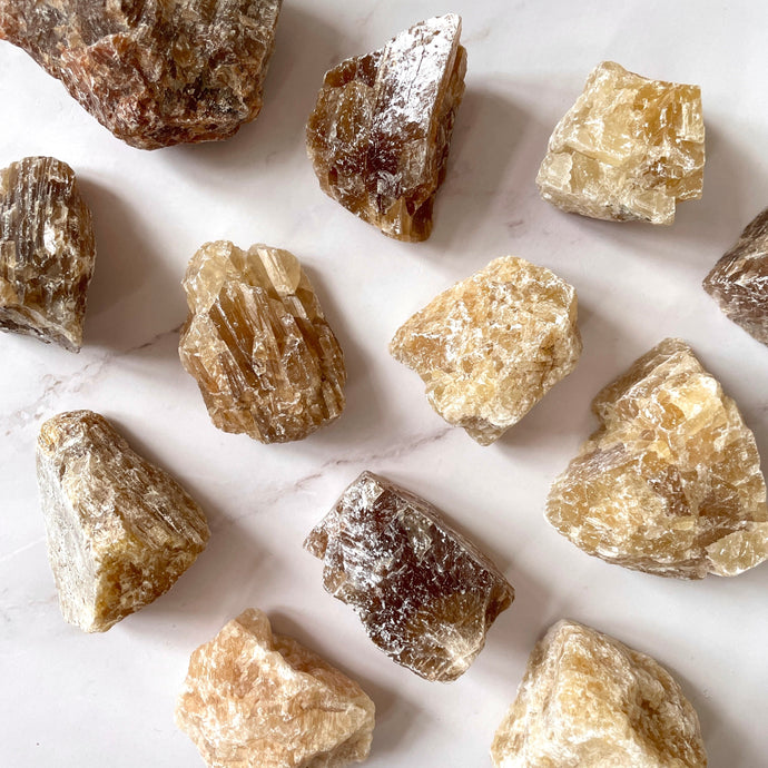 HONEY CALCITE RAW CHUNK Raw Crystal The Crystal Avenues 