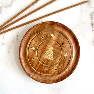 INCENSE BURNER ROUND - BUDDAH The Crystal Avenues
