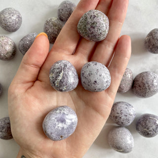LEPIDOLITE TUMBLESTONE LIGHT tumble stone The Crystal Avenues