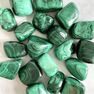 MALACHITE TUMBLE STONE tumble stone The Crystal Avenues