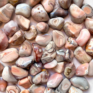 PINK BOTSWANA AGATE TUMBLE STONE tumble stone The Crystal Avenues