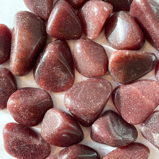 RED AVENTURINE TUMBLE STONE Tumble stone The Crystal Avenues