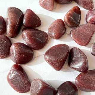 RED AVENTURINE TUMBLE STONE Tumble stone The Crystal Avenues