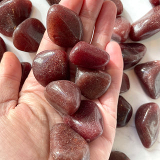 RED AVENTURINE TUMBLE STONE Tumble stone The Crystal Avenues