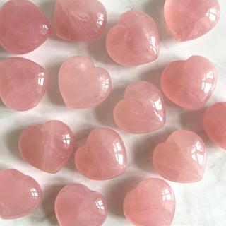 ROSE QUARTZ HEART tumble stone The Crystal Avenues