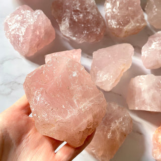 ROSE QUARTZ MEDIUM CHUNK Raw Crystal The Crystal Avenues