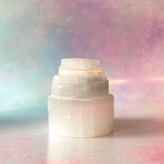 SELENITE MOUNTAIN T-LIGHT CANDLE HOLDER Candle holder The Crystal Avenues