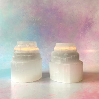 SELENITE MOUNTAIN T-LIGHT CANDLE HOLDER Candle holder The Crystal Avenues