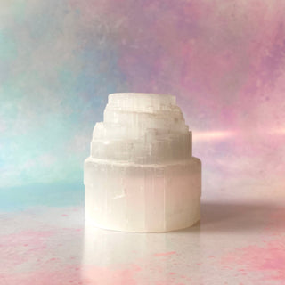 SELENITE MOUNTAIN T-LIGHT CANDLE HOLDER Candle holder The Crystal Avenues