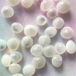SELENITE TUMBLE STONE tumble stone The Crystal Avenues