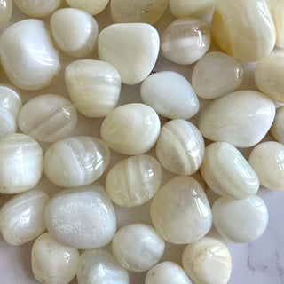 WHITE PEACE AGATE TUMBLE STONE Tumble stone The Crystal Avenues