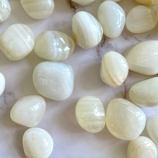WHITE PEACE AGATE TUMBLE STONE Tumble stone The Crystal Avenues