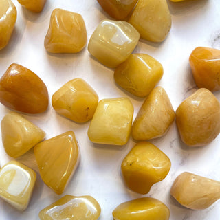 YELLOW AVENTURINE TUMBLE STONE Tumble Stone The Crystal Avenues