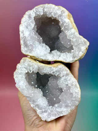 HVID KVARTS 'FRIENDSHIP' GEODE (2)