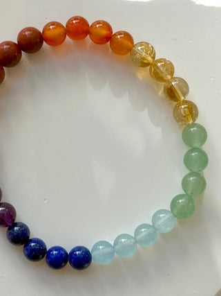 7 CHAKRA BRACELET (6MM) Bracelet The Crystal Avenues 