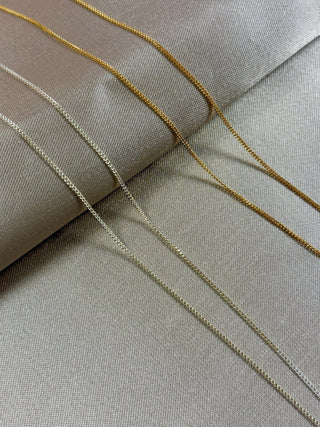 925 STERLING SILVER/18C GOLD-PLATED CURB CHAIN NECKLACE Necklace The Crystal Avenues 