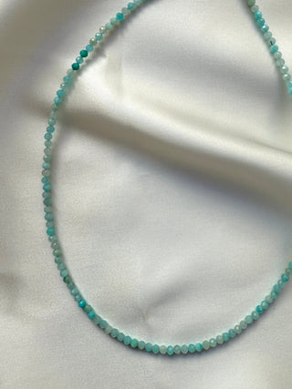 AMAZONITE FACET CHOKER NECKLACE Necklace The Crystal Avenues 