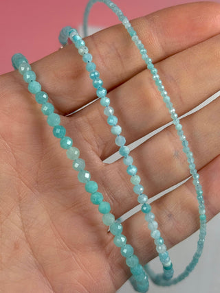 AMAZONITE FACET CHOKER NECKLACE Necklace The Crystal Avenues 