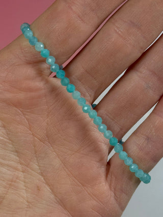 AMAZONITE FACET STRETCH BRACELET Bracelet The Crystal Avenues 