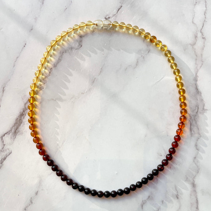 AMBER NECKLACE OMBRE - (DARK FRONT) Bracelet The Crystal Avenues 