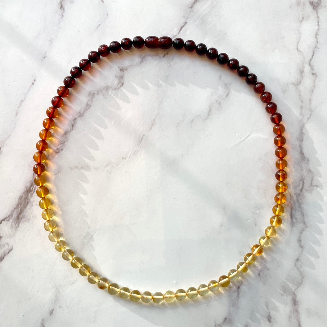 AMBER NECKLACE OMBRE - (LIGHT FRONT) Bracelet The Crystal Avenues 