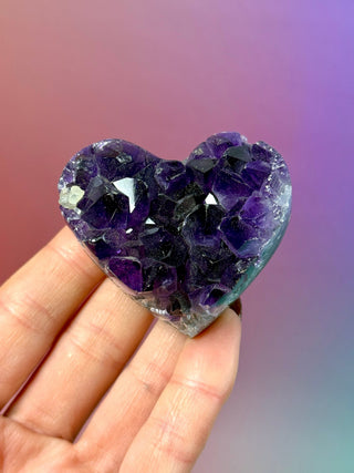 AMETHYST CLUSTER HEART - EXCLUSIVE QUALITY (11) The Crystal Avenues 