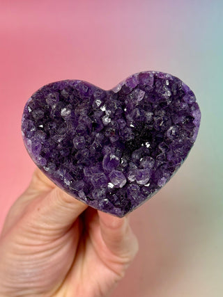 AMETHYST CLUSTER HEART - EXCLUSIVE QUALITY (5) The Crystal Avenues 