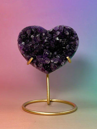 AMETHYST CLUSTER HEART - EXCLUSIVE QUALITY (5) The Crystal Avenues 