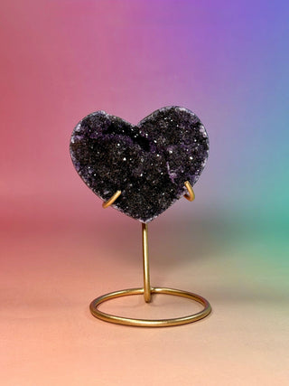 AMETHYST CLUSTER HEART - EXCLUSIVE QUALITY (6) The Crystal Avenues 