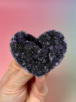AMETHYST CLUSTER HEART - EXCLUSIVE QUALITY (6) The Crystal Avenues 