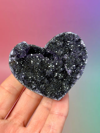 AMETHYST CLUSTER HEART - EXCLUSIVE QUALITY (6) The Crystal Avenues 