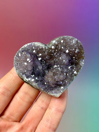 AMETHYST CLUSTER HEART - EXCLUSIVE QUALITY (8) The Crystal Avenues 