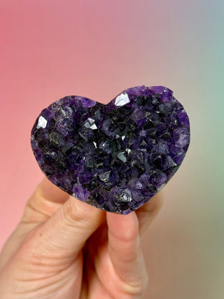 AMETHYST CLUSTER HEART - EXCLUSIVE QUALITY (9) The Crystal Avenues 