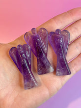 Indlæs billede til gallerivisning AMETHYST CRYSTAL ANGEL - HANDCARVED Raw Crystal The Crystal Avenues 
